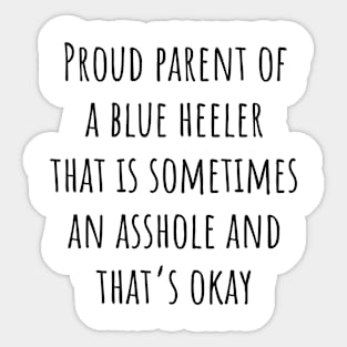 Blue Heeler Parent Sticker